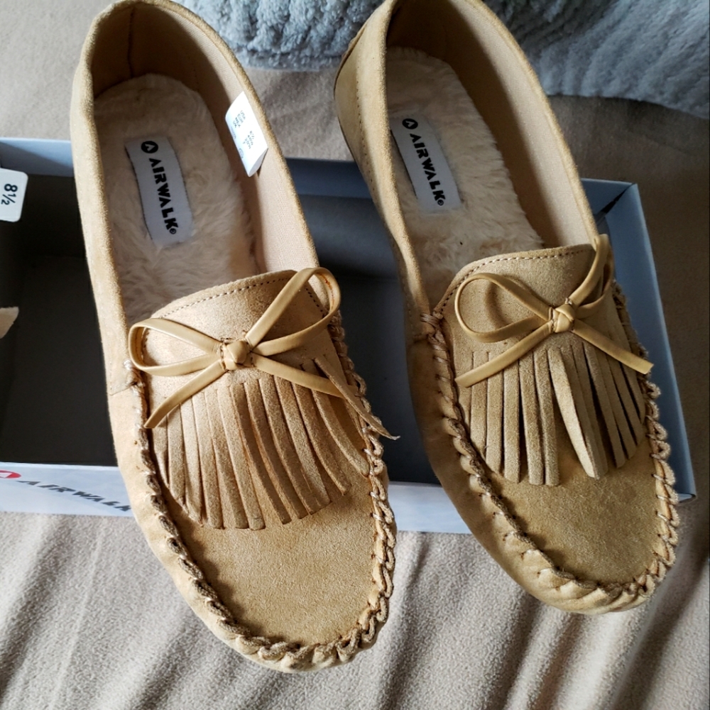 Tan loafers